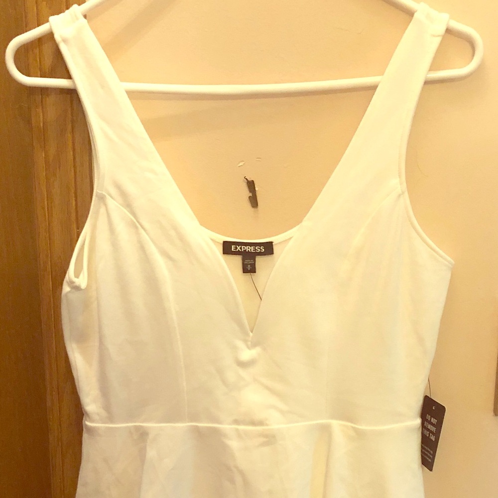 NWT Express White Skater Dress w/skort
